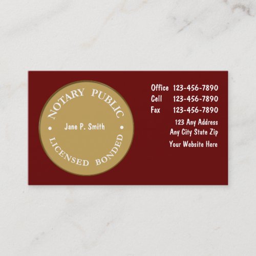 Notary Business Cards