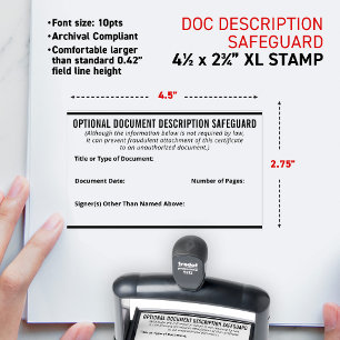 Notary Document Description Safeguard Stamp