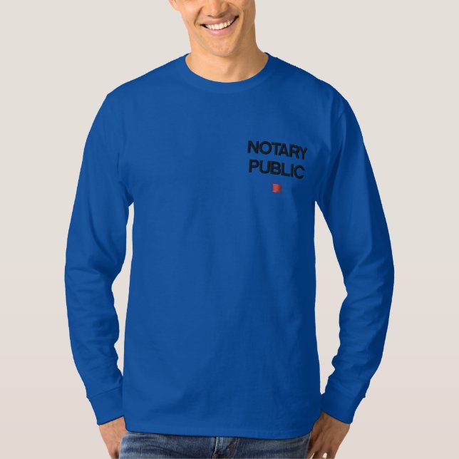 NOTARY / EMBROIDERED LONG SLEEVE T-Shirt (Front)