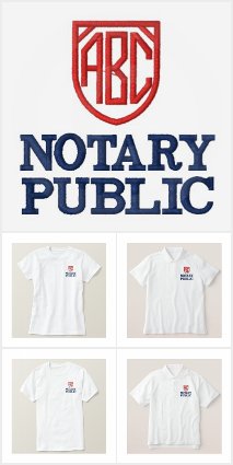 Notary Embroidered Monogrammed Initials