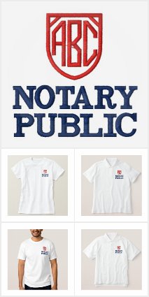 Notary Embroidered Monogrammed Initials