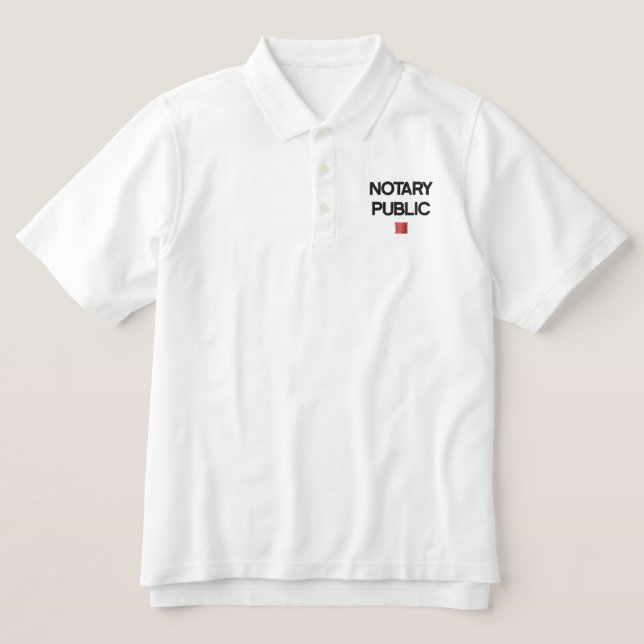 NOTARY EMBROIDERED POLO SHIRT (Design Front)