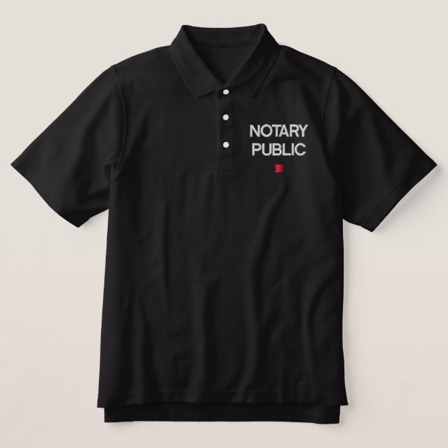 NOTARY EMBROIDERED POLO SHIRT (Design Front)