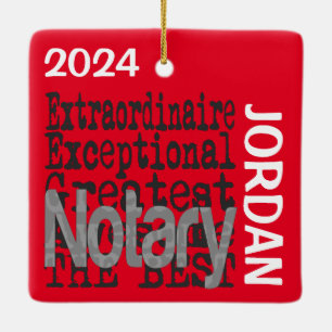 Notary Extraordinaire CUSTOM Ceramic Ornament