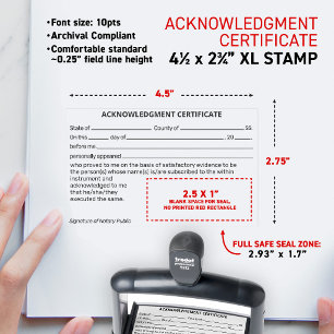 Notary Individual Acknowledgement Certificate Self-inking Stamp
