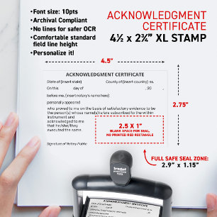 Notary Individual Acknowledgement Certificate Self-inking Stamp