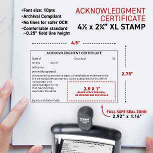Notary Individual Acknowledgement Certificate Self-inking Stamp