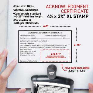 Notary Individual Acknowledgement Certificate Self-inking Stamp