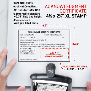 Notary Individual Acknowledgement Certificate Self-inking Stamp