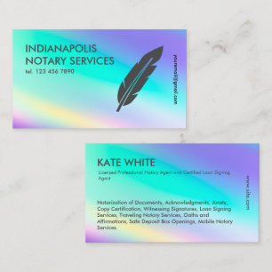 Notary Loan Agent Business Card