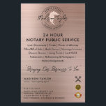 Notary Loan Agent Rose Gold Brush Metal Marketing Flyer<br><div class="desc">Modern Elegant Chic Blush Pink Metallic Brushed Metal Notary Loan Signing Agent Promotion Marketing Flyer</div>