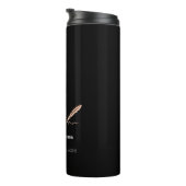 Notary loan signing agent black rose gold thermal tumbler (Rotated Right)