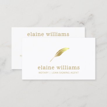 Notary Loan Signing Agent Gold  Business Card