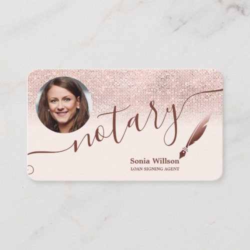 Notary Loan Signing Agent Modern Add your photo Business Card