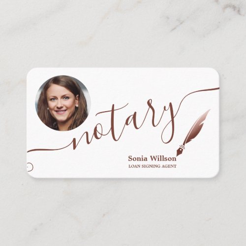 Notary Loan Signing Agent Modern Add your photo Business Card