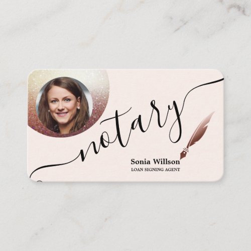 Notary Loan Signing Agent Modern Add your photo Business Card