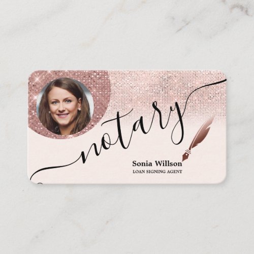 Notary Loan Signing Agent Modern Add your photo Business Card