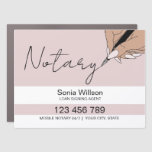 Notary Loan Signing Agent Modern Blush Pink Agate  Car Magnet at Zazzle