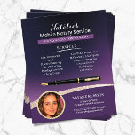 Notary Loan Signing Agent Modern Purple Photo Flyer<br><div class="desc">Notary Loan Signing Agent Professional Purple Photo Flyers.</div>