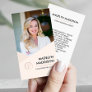 Notary Loan Signing Agent Modern Rose Photo Business Card