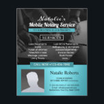 Notary Loan Signing Agent Modern Teal Photo Flyer<br><div class="desc">Mobile Notary & Loan Signing Agent Professional Teal Photo Flyers.</div>