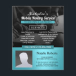 Notary Loan Signing Agent Modern Teal Photo Flyer<br><div class="desc">Mobile Notary & Loan Signing Agent Professional Teal Photo Flyers.</div>