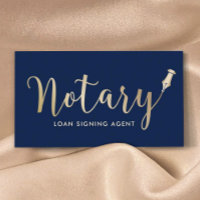 Notary Loan Signing Agent Navy Blue & Gold