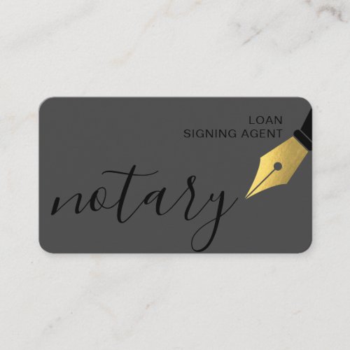 Notary Loan Signing Agent Nib Logo Tax Public Business Card