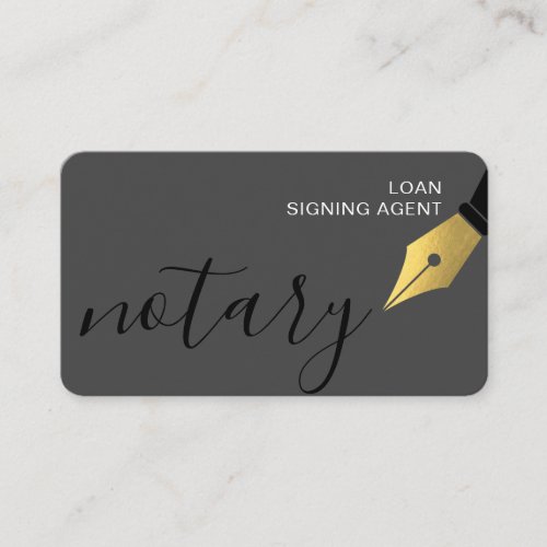 Notary Loan Signing Agent Nib Logo Tax Public Business Card