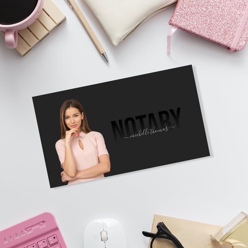 Notary Loan Signing Agent Professional Add Photo Business Card