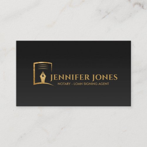 Notary _ Loan Signing Agent Professional Business Card