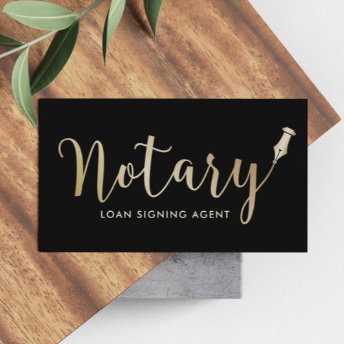 Notary _ Loan Signing Agent Professional Business Card