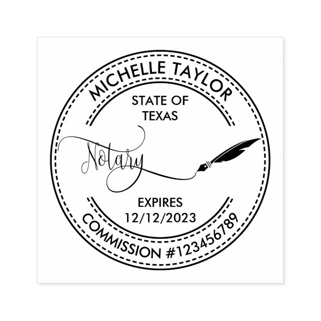 Notary Loan Signing Agent Professional Modern Rubb Rubber Stamp (Imprint)