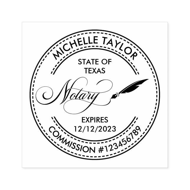 Notary Loan Signing Agent Professional Modern Rubb Rubber Stamp (Imprint)