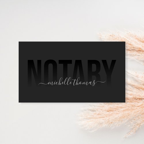 Notary Loan Signing Agent Professional Simple Business Card