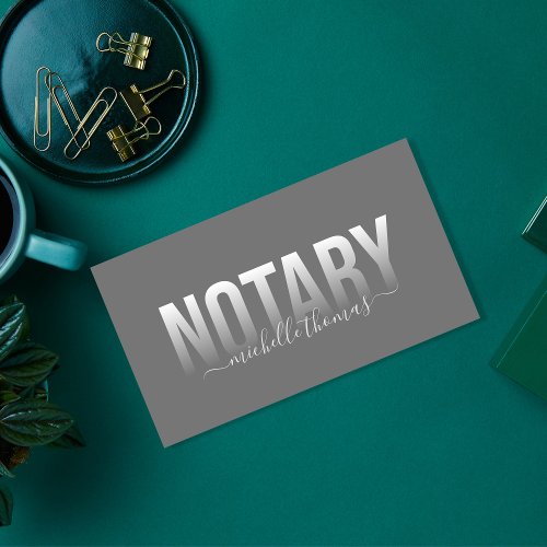 Notary Loan Signing Agent Professional Simple Business Card