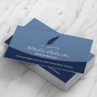 Notary Loan Signing Agent Quill Logo Navy Blue
