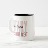 Notary Loan Signing Agent Red Font Customized Two-Tone Coffee Mug (Front Left)