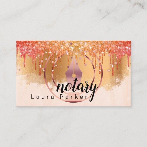 Notary Loan Signing Agent Rose Gold Attorney    Bu Business Card