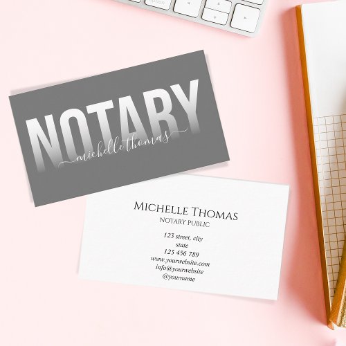 Notary Loan Signing Agent Rose Gold Marble Busines Business Card