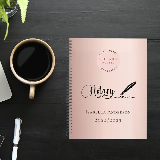 Notary loan signing agent rose gold notebook (Creator Uploaded)