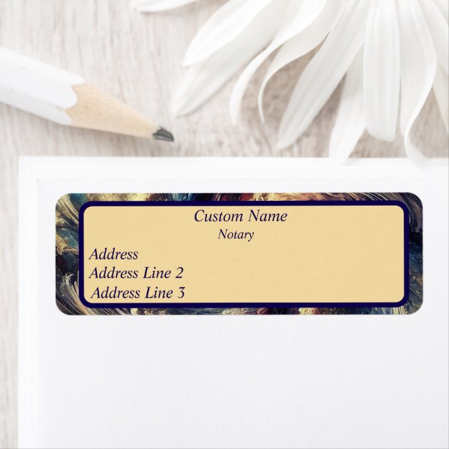 Notary Modern Abstract Art  Label (Insitu)