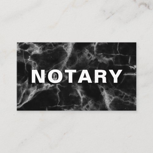  NOTARY PHOTO Bold MARBLE Signing Agent Business Card
