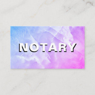 *~* NOTARY PHOTO Pink Blue MARBLE Signing Agent Business Card