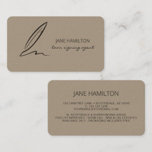 Notary Professional Loan Signing Agent Business Card