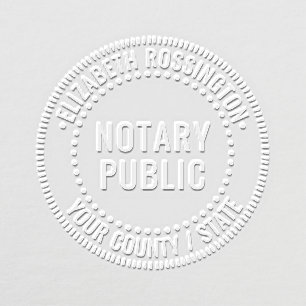 Notary Public # 1 with Name and State Only Embosser