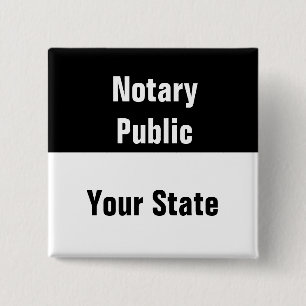 Notary Public and Your State Template Black White Button