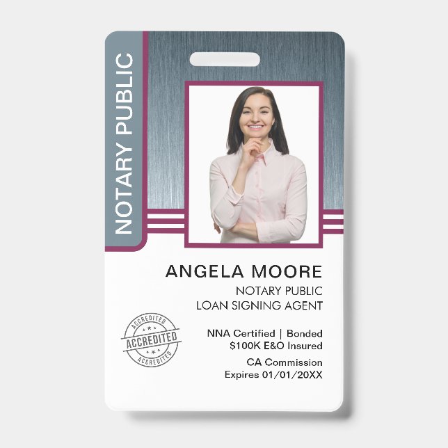 Notary Public Badges (Front)