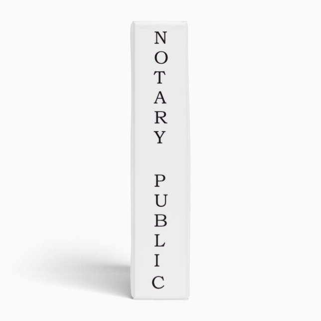 Notary Public Binder w/rings (Spine)