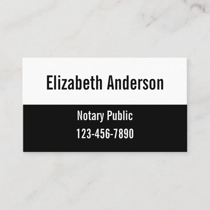 Notary Public Black And White Qr Code Business Card Zazzle 